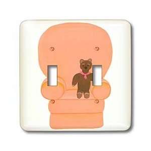 CherylsArt Teddy Bears   Teddy Bear in Chair   Light Switch Covers 