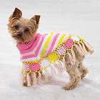 Toy Teacup Dog Hand Knit Sweater size XS Coat Pink  