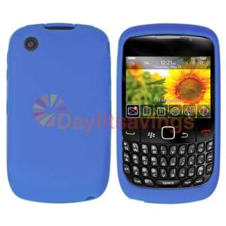 Black+Blue Gel Skin Case for Blackberry Curve 8520 9300  