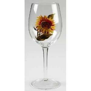  Clay Art Tuscan Sunflower Glassware Wine, Fine China Dinnerware 