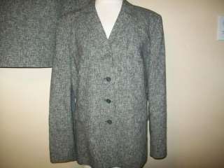 Preston & York Black/White Jacket & Skirt Suit   14  