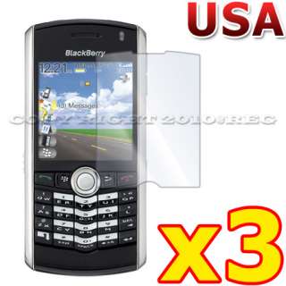 3X LCD PROTECTORS PEARL FOR BLACKBERRY 8100 8120 8130  