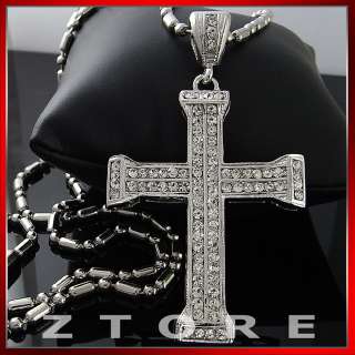 Mens CZ CROSS Pendant Chain★HIPHOP★ICED OUT★BLING★PDC57  
