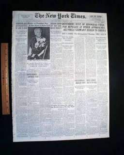 SARA DELANO ROOSEVELT Death FDRs Mother 1941 Newspaper  