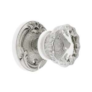  Lafayette Rosette Door Set With Fluted Crystal Knobs 