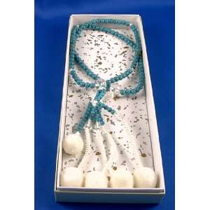  Nichiren SGI Buddhist Prayer Beads (Blue Green Crystal 