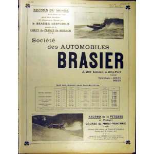  1911 Advert Brasier Automobile Aspir Cointreau French 