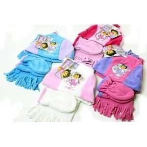   Dora The Explorer Girls Fleece Winter Scarf Mittens Hat Toys & Games