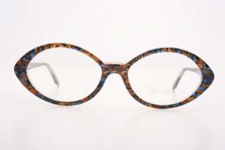 Brown blue marbled eye shape Eyeglasses by BINOCLE  Mod.37 715 /K24W 