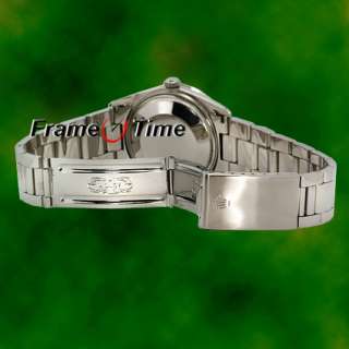 Rolex Mens Oyster Perpetual Diamond Blue Steel Watch  