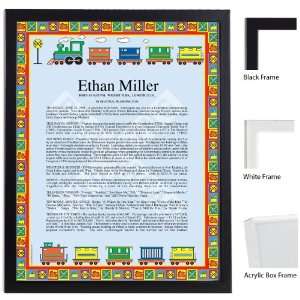    11 x 14 Train Scroll with Black Frame Arts, Crafts & Sewing