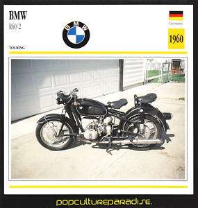 1960 BMW R60/2 Bike 600 R MOTORCYCLE Picture ATLAS CARD  