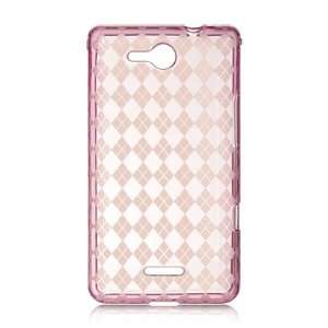  Hot Pink Check TPU Protector Case for Verizon LG Lucid 4G 