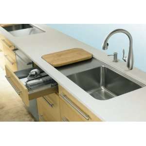   Kitchen Sink with Work Surface on Left and Storage Drawer System Home