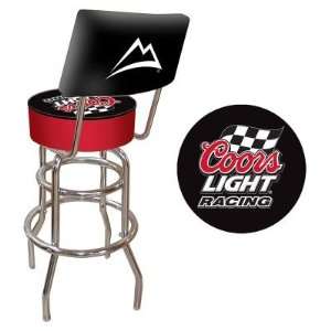  30 Inch Coors Light Racing Padded Swivel Bar Stool with 