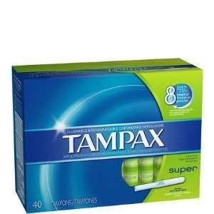  Tampax Tampons, Cardboard, Super 40 tampons Health 