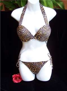 Victorias Secret Miraculous Bombshell Bikini Leopard w/ VS Stringkini 