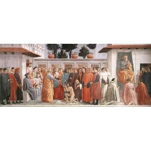 Hand Made Oil Reproduction   Masaccio Di San Giovanni   24 x 10 inches 