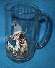 English Setter Hunting Dog Puppy Glass Handled Mug