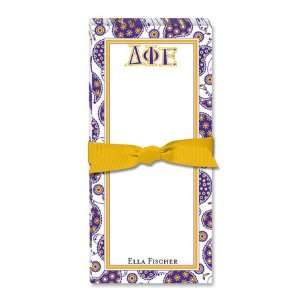  Noteworthy Collections   Sorority Menu Pads (Delta Phi 
