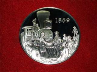 Franklin Mint 1971 Sterling Silver Medal 1869 Nation Linked Golden 