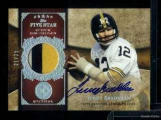MQ) 2011 Topps Five Star TERRY BRADSHAW Auto 3 Color Patch 21/25 