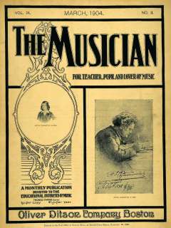 1904 Cover Musician Anton Rubinstein Composer Portrait   ORIGINAL 