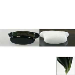  Obsidian Sparkle Handmade Glass Oval Labrets   9/16 (14mm 