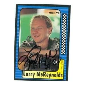 Larry McReynolds Autographed/Hand Signed Trading Card (Auto Racing 