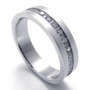 Mens Womens Silver Tone Stainless Steel Ring Size 13 U119942  