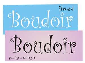 STENCIL Boudoir Paris French Shabby Bedroom Decor Signs  