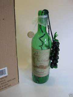 Pinot Noir Bourgogne Lighted Wine Bottle Glass Grapes  