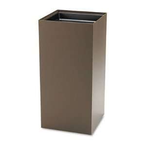   Recycling Container, Square, Steel, 31gal, Brown