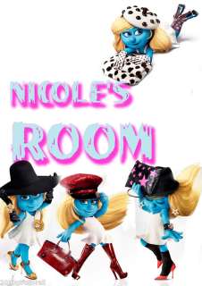 THE SMURFS 8x12 Personalised Room Sign Name Poster  
