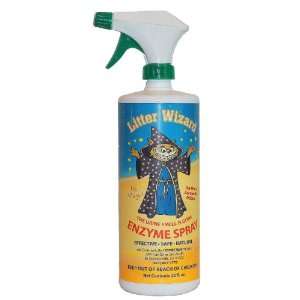  Litter Wizard System Cat Litter Box Deodorizer Spray, 32 