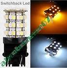 3157 60 SMD LED Amber White Turn Signal Switchback Light Bulbs