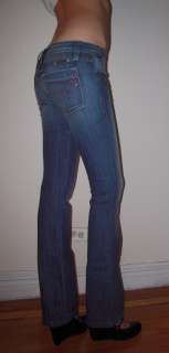 Frankie B HUDSON PINK CRYSTAL F SLIM BOOTCUT Jeans 26  