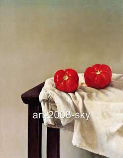 Original Still Life Oil Painting Art Red peppers 24x30  