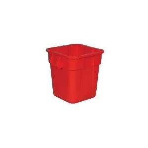  Rubbermaid FG352600RED   Brute Square Trash Container, 28 