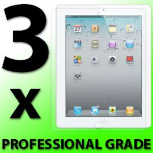 3x Clear LCD Screen Protectors Guard For iPad 2 2nd Gen  
