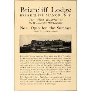  1906 Ad Briarcliff Lodge Hotel David B Plumer Catskills 