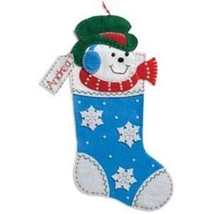  Quick & Easy Snowman Buddy Stocking Felt Applique Kit   15 