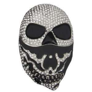  Rhinestone Skull Mask Belt Buckle 