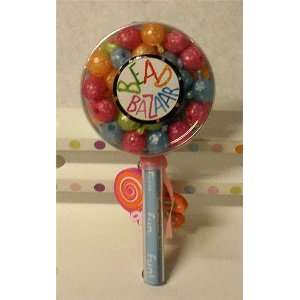  Bead Bazaar Lollipop Beads Rainbow Swirl