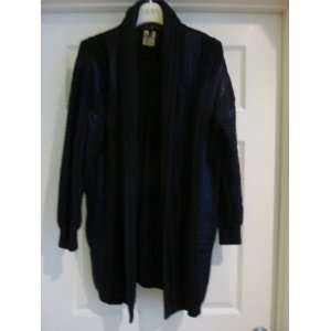  Escada Long Black Cardigan Sweater Sz 36 