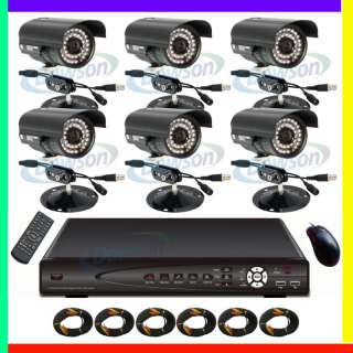 CCTV H.264 DVR 6 IR Camera Security Surveillance System  