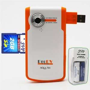  ProDV Cam Aqua 501 Orange Camcorder, FREE 2GB SVP High 