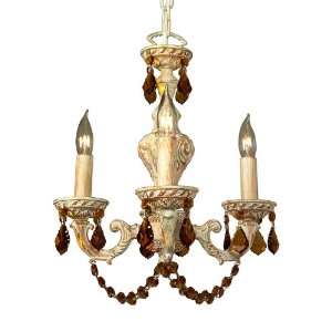    Plus Amber Gabrielle Color 15 Crystal Mini Chandelier from