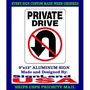  PRIVATE DRIVE SIGN NO EXIT 