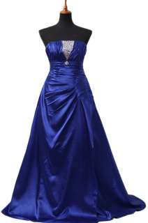 Blue Prom Evening Dress Gown Ball Robe Bridemaids sizE  